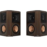 Klipsch Reference Premiere RP-502S II Surround Sound Speaker Pair with Wall Mounting Options & an Updated Tractrix Horn with 5.25' Cerametallic Woofers for Movie Theater-Level Sound in Walnuss