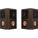 Klipsch Reference Premiere RP-502S II Surround Sound Speaker Pair with Wall Mounting Options & an Updated Tractrix Horn with 5.25' Cerametallic Woofers for Movie Theater-Level Sound in Walnuss