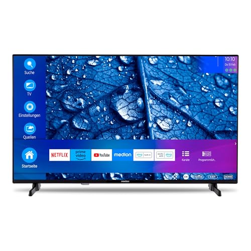 MEDION P13251 (MD 29231) 80 cm (32 Zoll) Full HD Fernseher (Smart-TV, HDR, Netflix, Prime Video, PVR, Bluetooth, Triple Tuner Receiver)