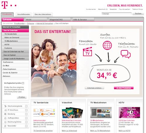 Screenshot Telekom