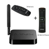MINIX NEO X8 Plus Android 4.4 Smart TV Box Quad Core Amlogic S802-H Media Hub 4K Mini PC Streaming Media Player Dual Band Wi-Fi (2.4GHz/5.GHz) Bluetooth 4.0 + Free MINIX A2 Lite Air Mouse Remote Control