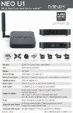Take-now MINIX NEO U1 Android 5.1.1 TV Box Amlogic S905 Quad-core Cortec-A53 Streaming Media Player Supports 4K, Kodi 16.0, 3D